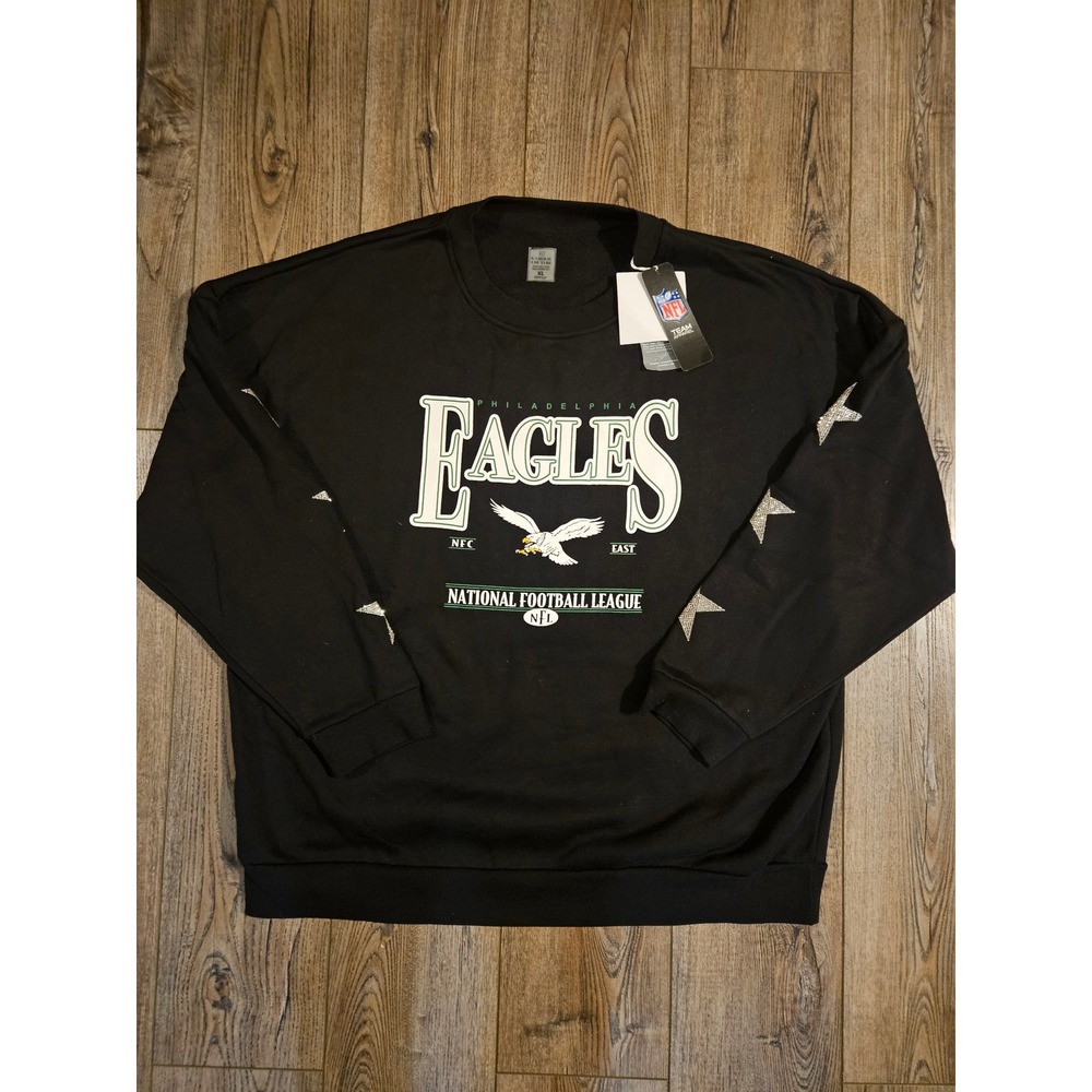 Philadelphia Eagles Gameday Couture Sweatshirt Women's Size XL Rhinestone Stars